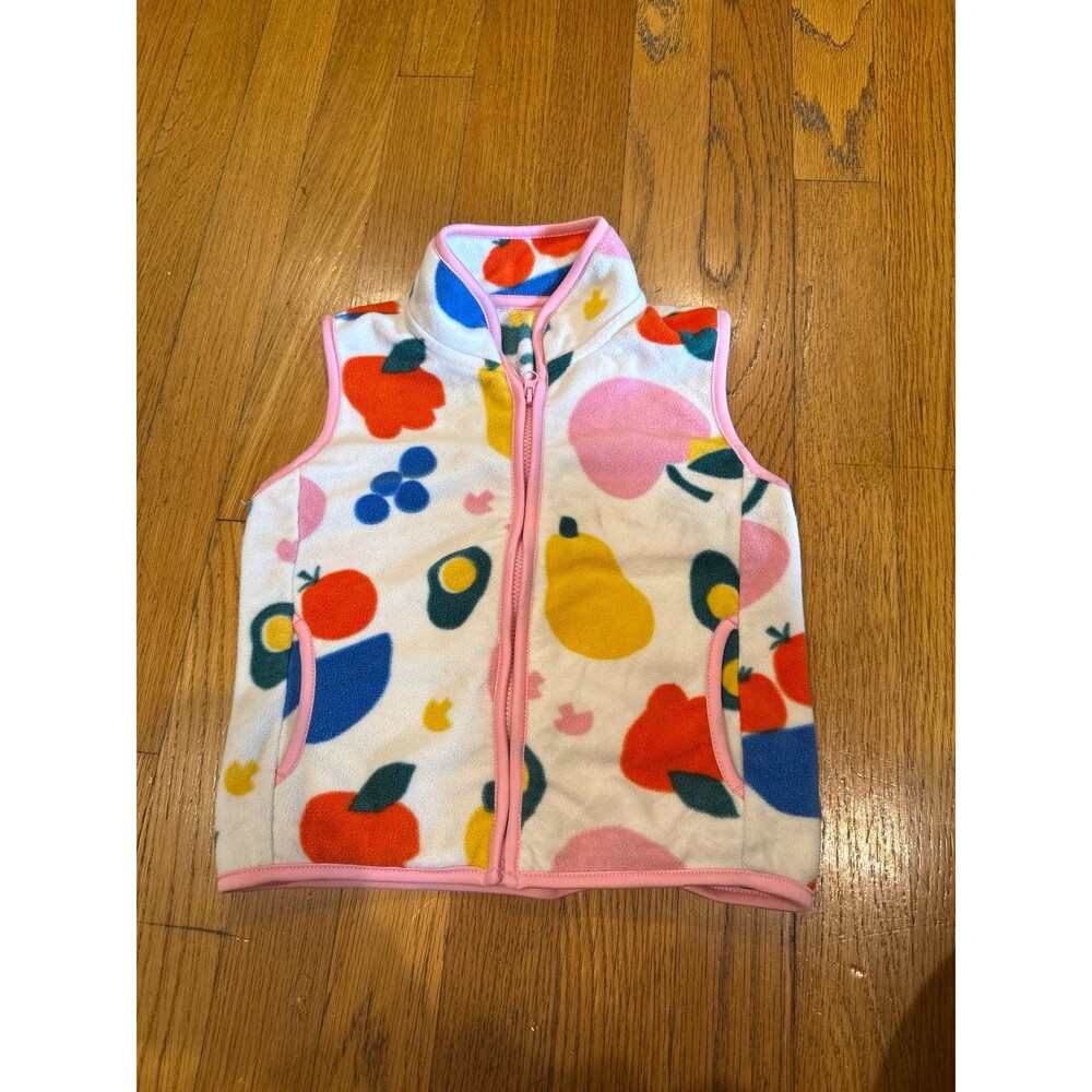 Marc & Janie girls fleece fruits zip up vest
